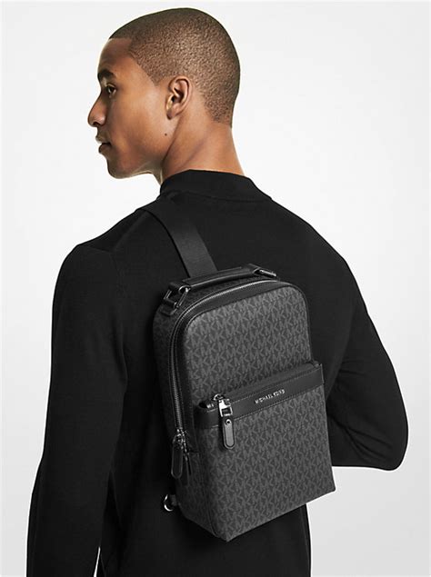 michael kors swingpack|Hudson Signature Logo Sling Pack .